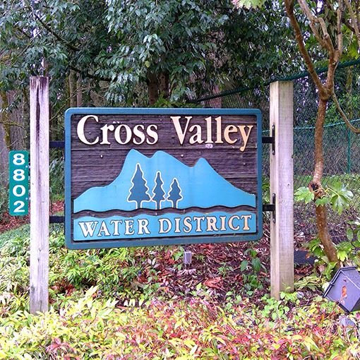 Cross Valley water district sign
